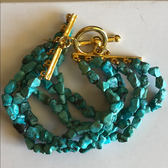 Kenneth Jay Lane Jewelry - Kenneth Jay Lane Turquoise Bracelet New